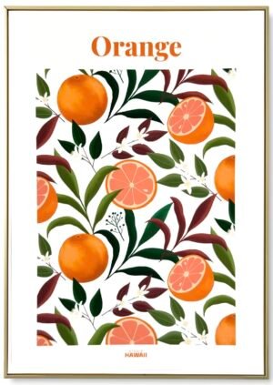 AFFICHE STUDIO HAWAII ORANGES A5