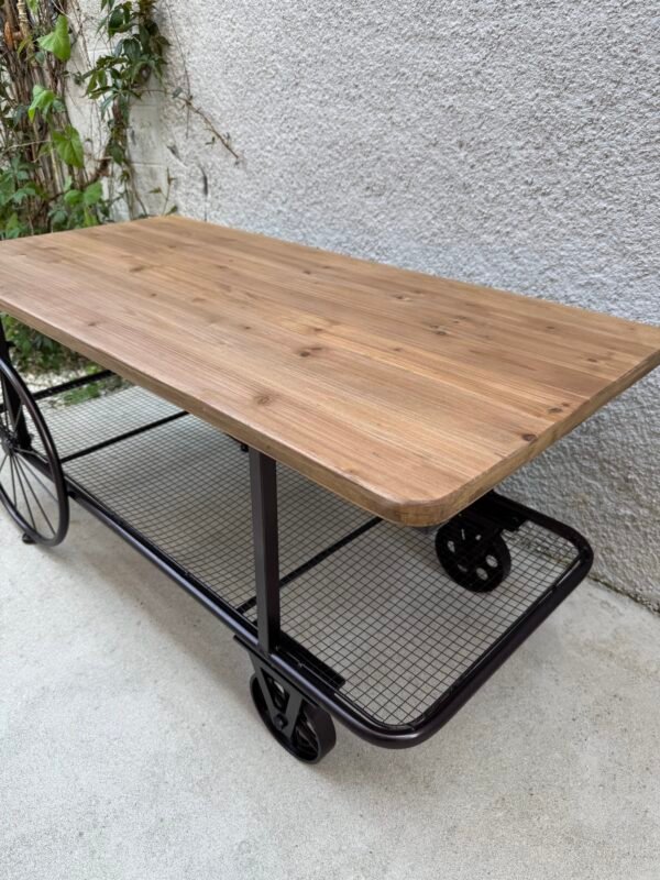 TABLE BASSE ROULETTES