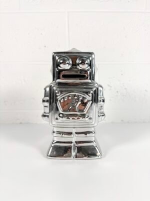 TIRELIRE ROBOT ARGENTÉ