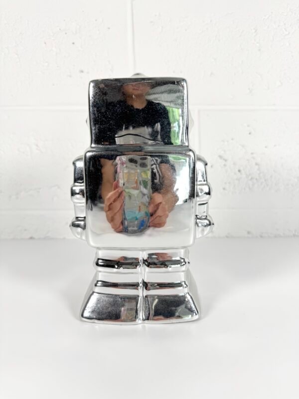 TIRELIRE ROBOT ARGENTÉ