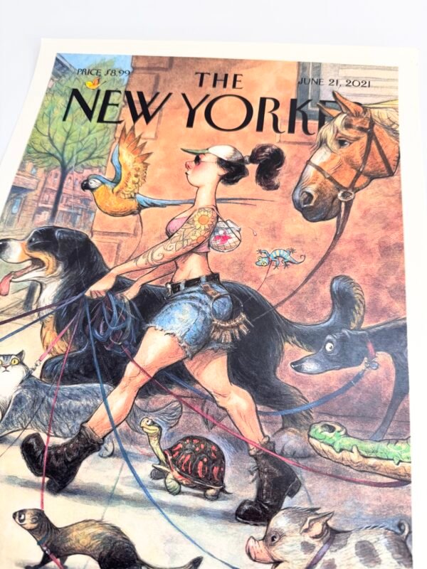 AFFICHE POP THE NEW YORKER PROMENEUSE