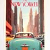AFFICHE POP THE NEW YORKER VOITURE
