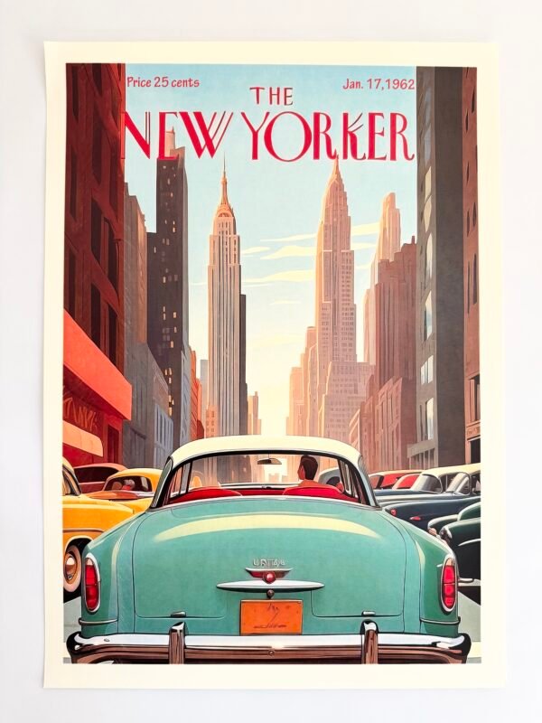 AFFICHE POP THE NEW YORKER VOITURE