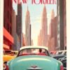 AFFICHE POP THE NEW YORKER VOITURE