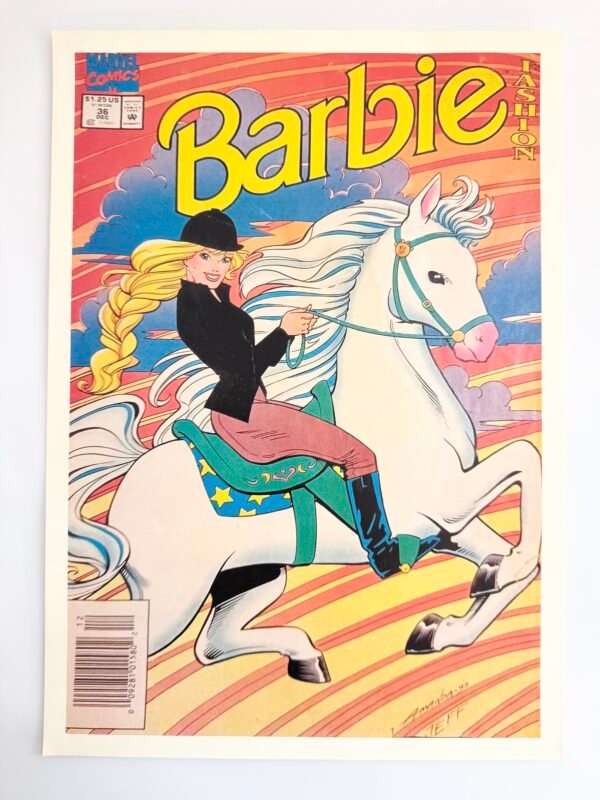 AFFICHE POP BARBIE CHEVAL