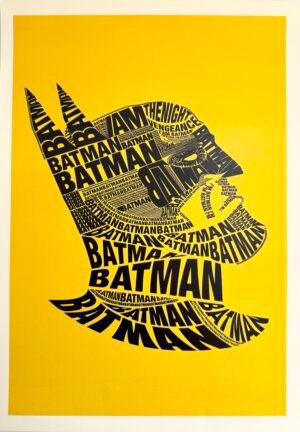 AFFICHE POP BATMAN JAUNE