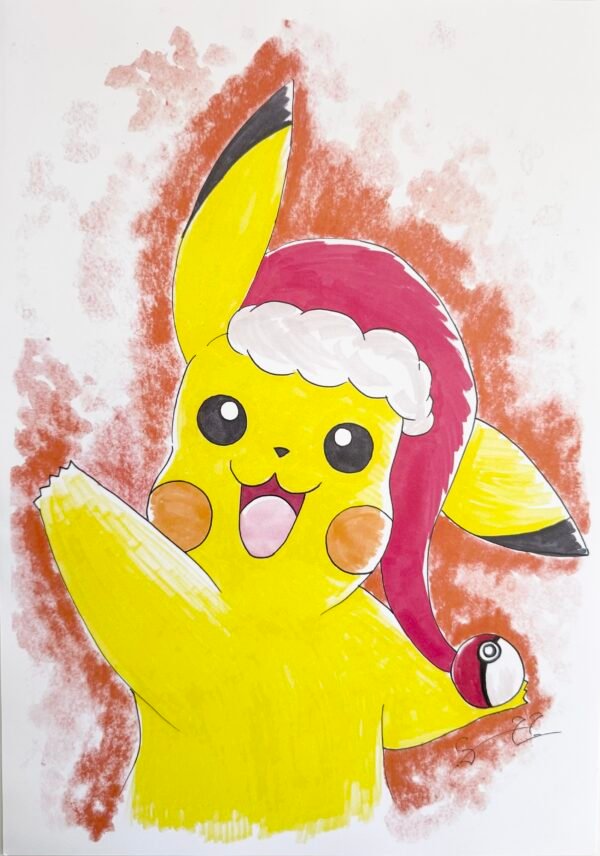 IMG_6613 DESSIN AFFICHE PIKACHU NOËL