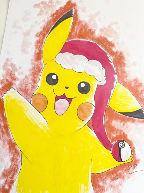IMG_6614 DESSIN AFFICHE PIKACHU NOËL
