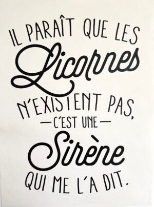 AFFICHE LICORNE/SIRÈNE