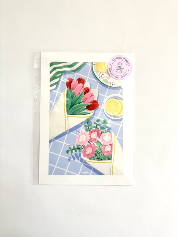 AFFICHE STUDIO HAWAII FLEURISTE A5
