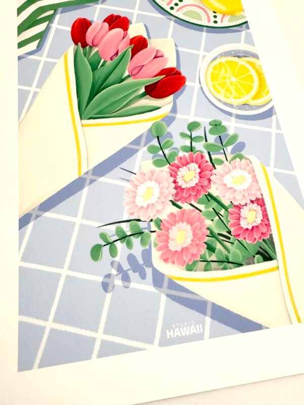 AFFICHE STUDIO HAWAII FLEURISTE A5