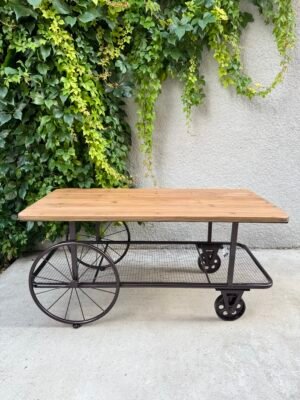 TABLE BASSE ROULETTES