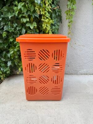 PANIER À LINGE ORANGE VINTAGE