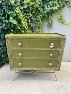 COMMODE ROTIN KAKI