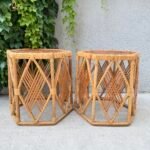 ENSEMBLE 2 TABLES D'APPOINT ROTIN/BAMBOU