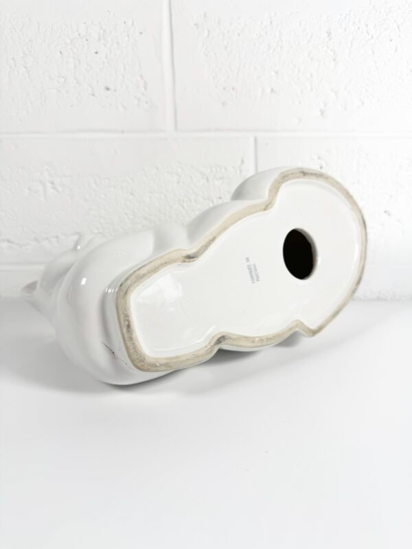 STATUE CHAT BLANC PLUME