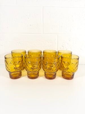 8 VERRES PERNOD AMBRÉS