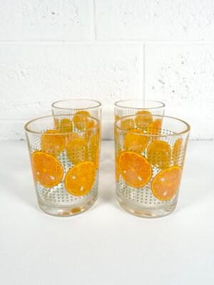 4 VERRES ORANGES