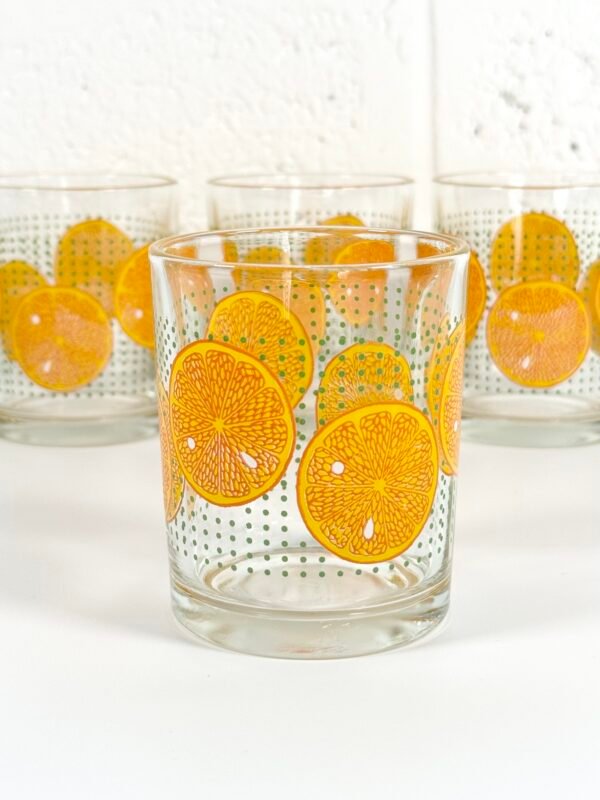 4 VERRES ORANGES
