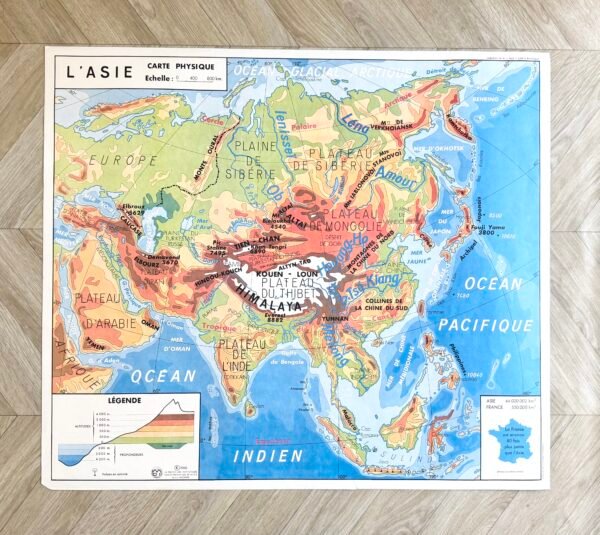 CARTE ÉCOLE AMÉRIQUE DU NORD / ASIE