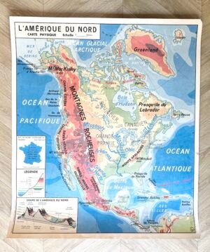 CARTE ÉCOLE AMÉRIQUE DU NORD / ASIE