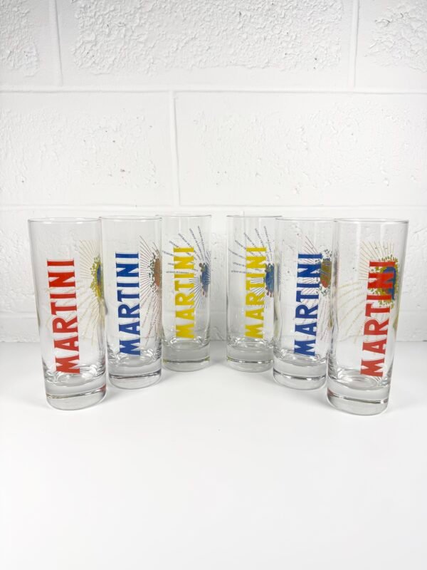 6 VERRES MARTINI COLORÉS