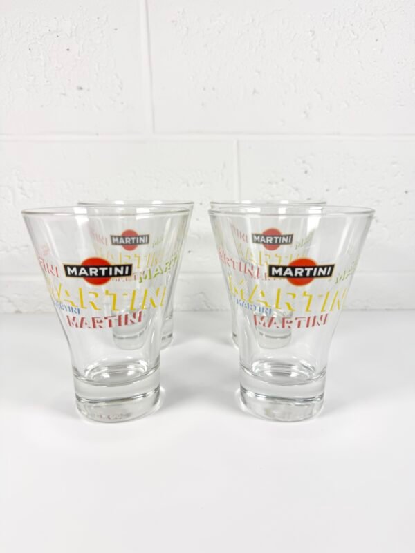 4 VERRES MARTINI BAS