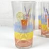 4 VERRES RAYURES COCKTAILS