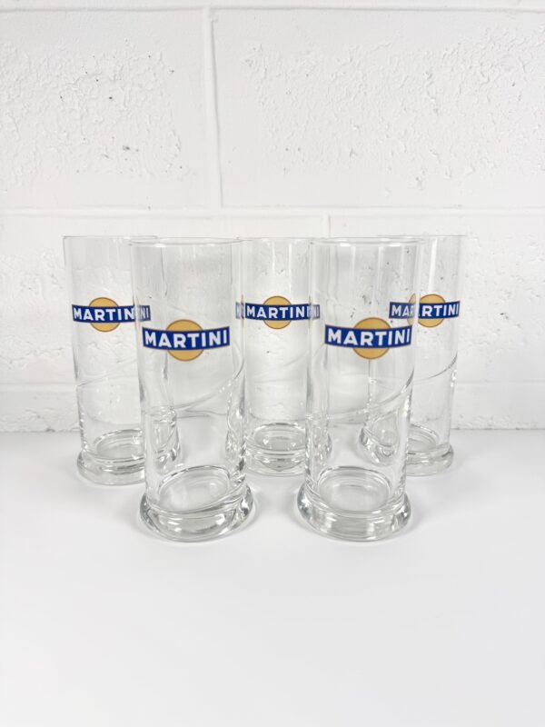 5 VERRES VINTAGES MARTINI