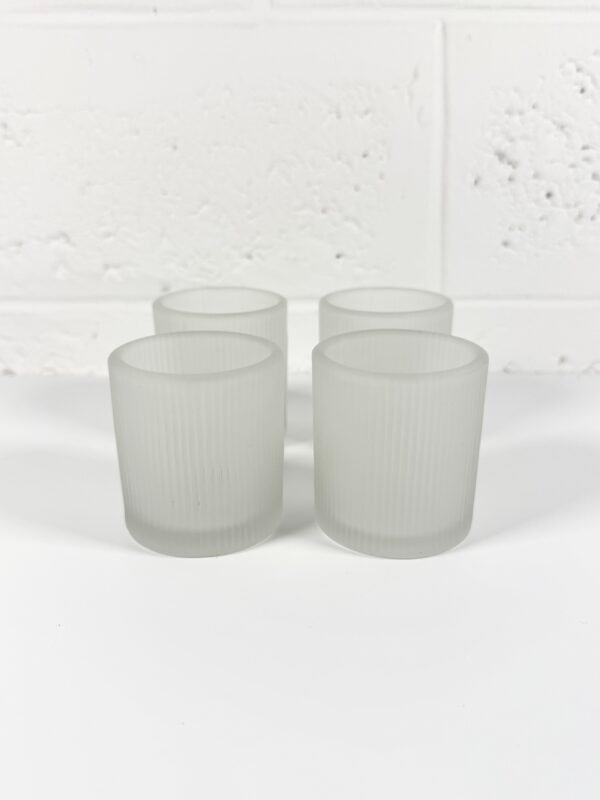 IMG_8810 4 PHOTOPHORES EN VERRE DÉPOLI