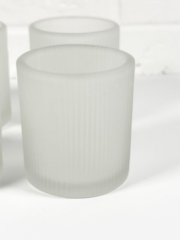 IMG_8812 4 PHOTOPHORES EN VERRE DÉPOLI