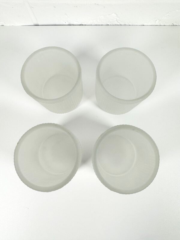 IMG_8813 4 PHOTOPHORES EN VERRE DÉPOLI