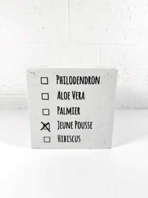 CACHE POT BÉTON BLANC