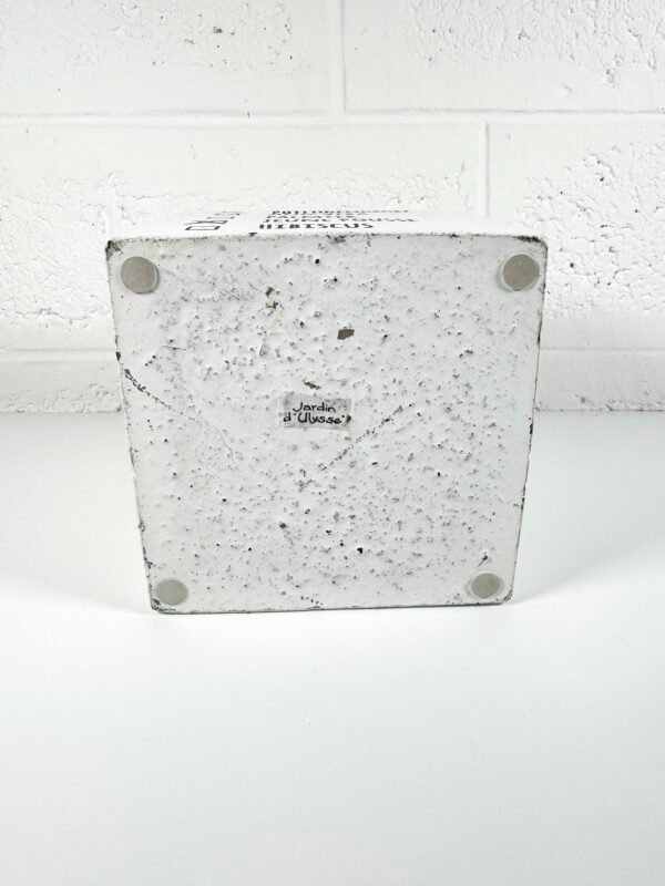 CACHE POT BÉTON BLANC