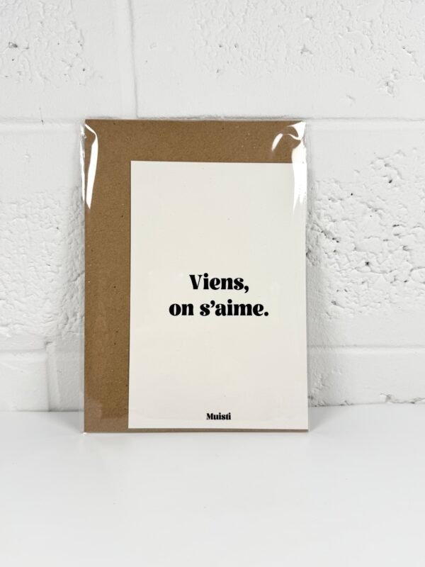 CARTE POSTALE MUISTI - ON S'AIME