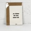 CARTE POSTALE MUISTI - JE T'AIME