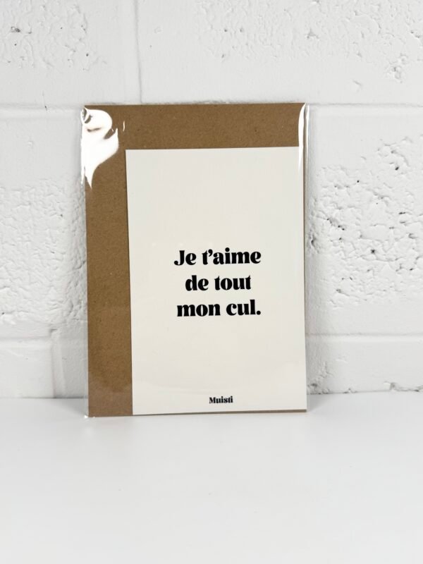 CARTE POSTALE MUISTI - JE T'AIME