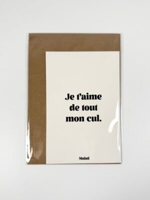 CARTE POSTALE MUISTI - JE T'AIME