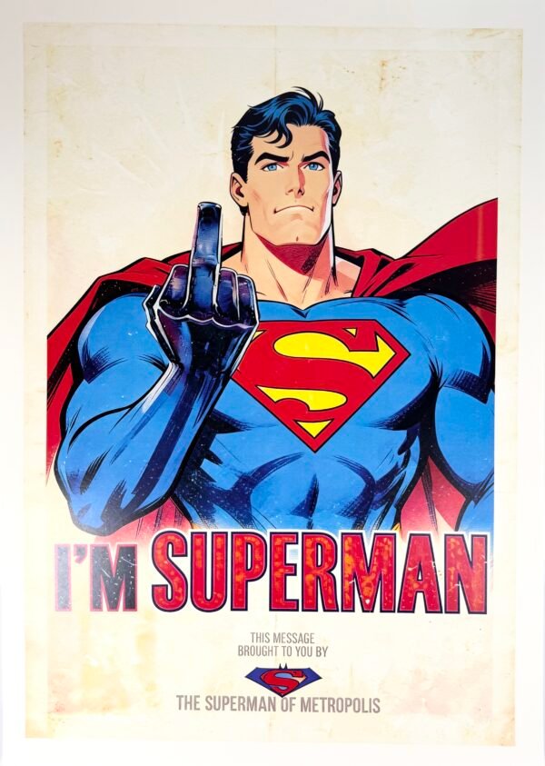 AFFICHE POP SUPERMAN FUCK