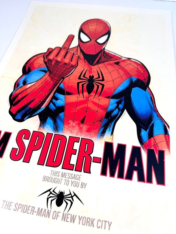 AFFICHE POP SPIDERMAN FUCK