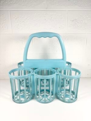 PORTE BOUTEILLES BLEU PLASTIQUE
