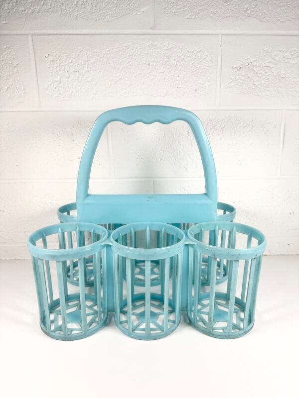 PORTE BOUTEILLES BLEU PLASTIQUE
