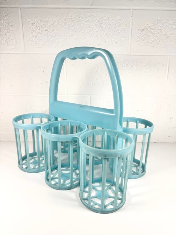PORTE BOUTEILLES BLEU PLASTIQUE