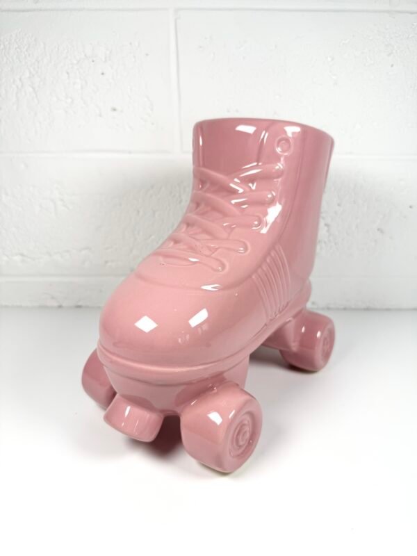 VASE PATIN À ROULETTES ROSE