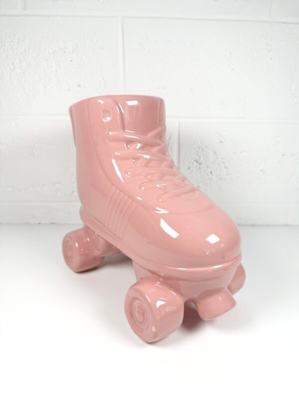 VASE PATIN À ROULETTES ROSE