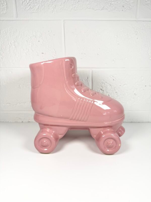 VASE PATIN À ROULETTES ROSE