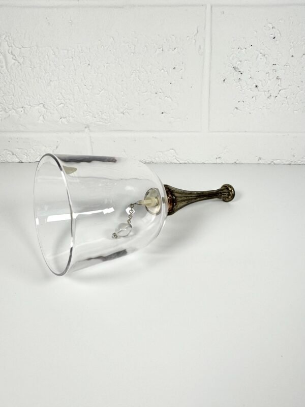 CLOCHE ARGENT ET VERRE