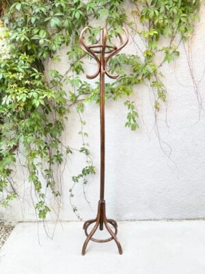 PORTE MANTEAU PERROQUET BOIS FONCÉ