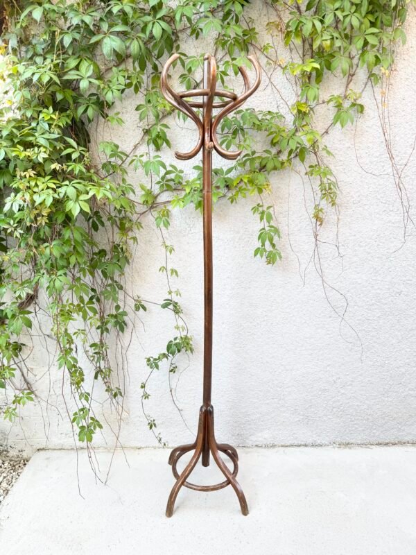 PORTE MANTEAU PERROQUET BOIS FONCÉ