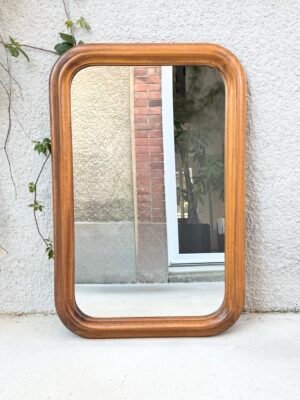 GRAND MIROIR BOIS ARRONDI